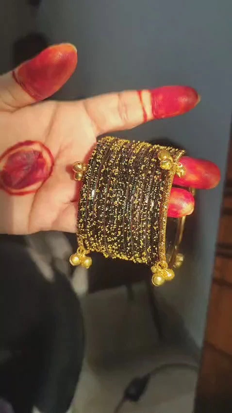 Viral Kashmiri Bangles Golden Black