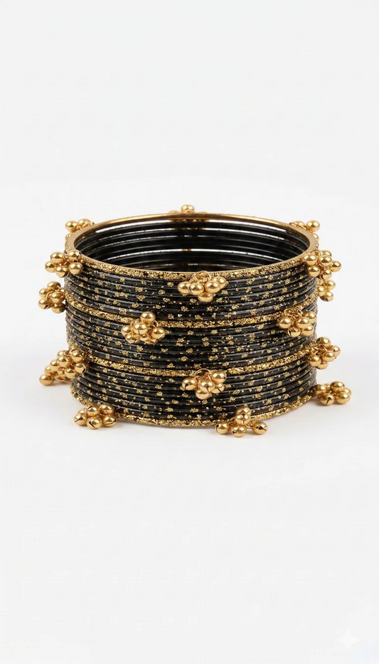 Viral Kashmiri Bangles Golden Black
